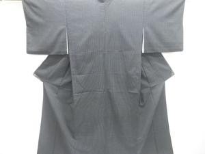 アンティーク　十字絣織り出し本塩沢単衣着物(内袖付き)